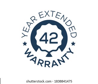 42 Years Warranty images, 42 Year Extended Warranty logos