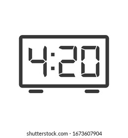 420 Digital Clock Icon Isolated On Stock Vector (Royalty Free) 1673607904