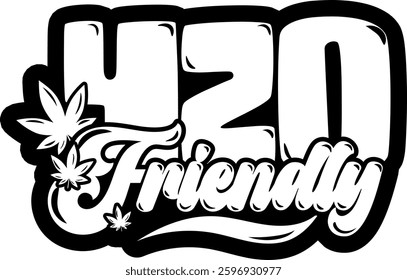 420 friendly funny weed marijuana black vector graphic design and cut file