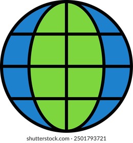 420 - Global Line Filled Vector Icon Design