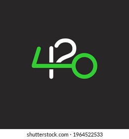 420 key logo design vector.eps
