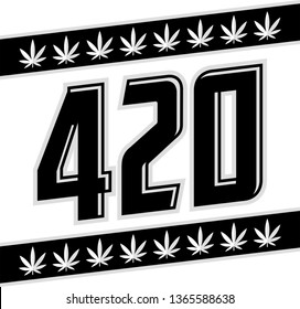 420 Marijuana Symbol Cannabis Theme Vector Stock Vector (Royalty Free ...