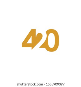 420 Negative Space Logo Design