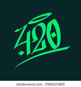420 vector graffiti font word street art weed vector tagging.420 marker tag