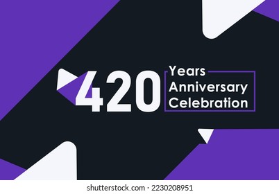 420 years anniversary celebration modern banner template design