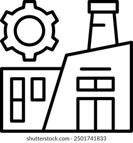424 - Factory Flat Vector Icon Design