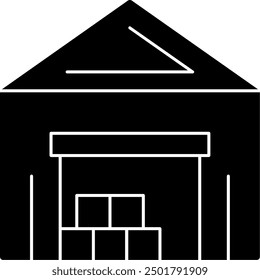 425 - Warehouse Flat Vector Icon Design