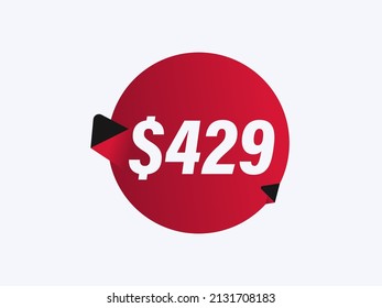 Ilustración vectorial de pegatinas de $429 USD