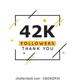 42k Followers thank you design template