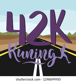 42K Running Vector Template Design Illustration.