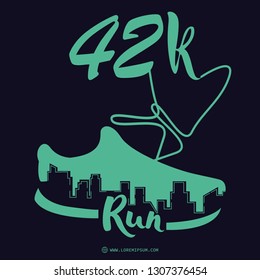 42K Running Vector Template Design Illustration.