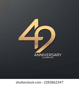 42nd Anniversary logotype design. modern Celebrate Anniversary Logo