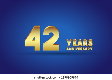 42th Anniversary numbers. background for anniversary