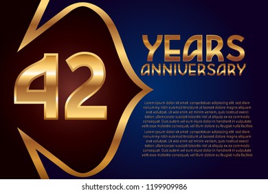 42th Anniversary numbers. background for anniversary