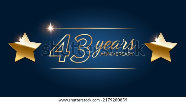 43 anniversary template celebration party. 43\
years anniversary hapy birthday first invitation celebration party\
card event.