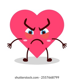 43
cute provoked expression of heart cartoon character