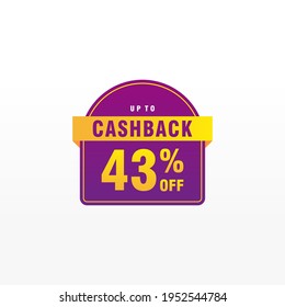 43 discount, Sales Vector badges for Labels, , Stickers, Banners, Tags, Web Stickers, New offer. Discount origami sign banner