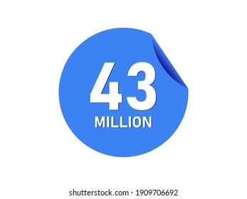 43 million texts on the blue sticker
