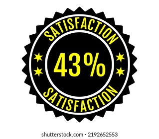 43% Satisfaction Sign Vector transparent background