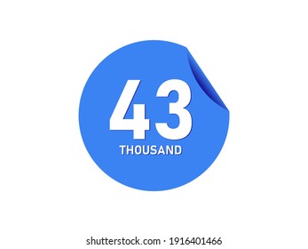 43 Thousand texts on the blue sticker