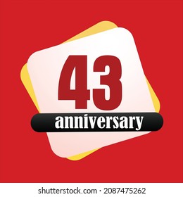 43 year anniversary celebration, vector design for celebrations, invitation cards and greeting cards