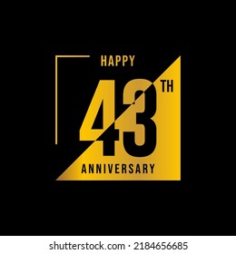 43 year anniversary design template. vector template illustration
