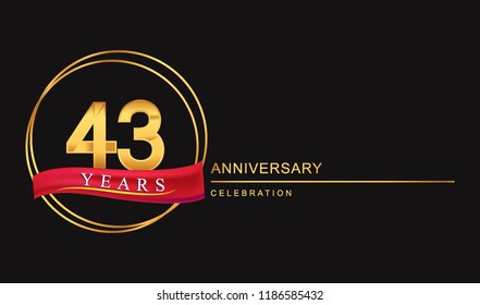 25 Years Anniversary Celebration Golden Color Stock Vector (Royalty ...