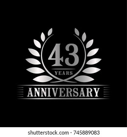 43 years anniversary logo template.