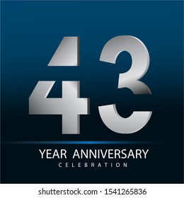 43 Years Silver Anniversary Logo Celebration