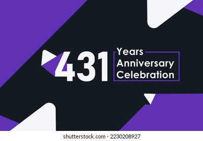 431 years anniversary celebration modern banner template design
