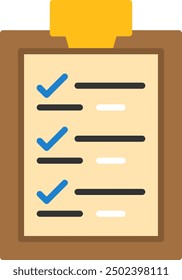 434 - Checklist Flat Vector Icon Design