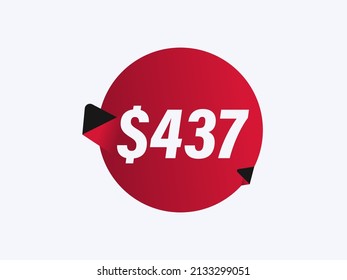 437 USD-Aufkleber, Vektorgrafik