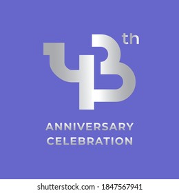 43rd Anniversary Celebration Vector Template Design Illustration
