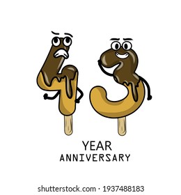 43rd year anniversary celebration vector template design illustration