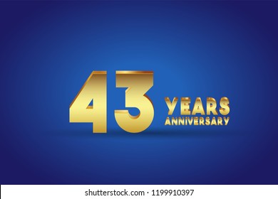 43th Anniversary numbers. background for anniversary