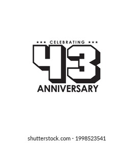 43-jähriges Logo-Design, Vektorvorlage