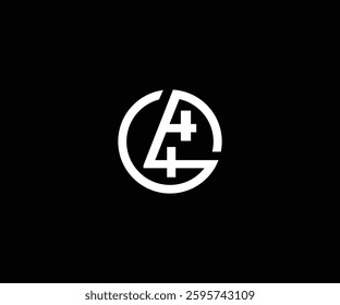 44 letter simple clean logo design