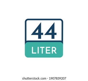 44 Liter Symbol, Vektorgrafik