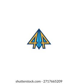 Ideia do logotipo do avião de papel de número 44.