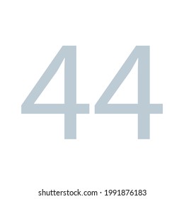 44 NUMBER SIMPLE CLIP ART VECTOR