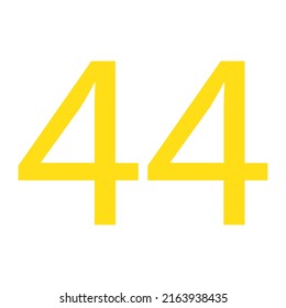 44 NUMBER SIMPLE CLIP ART VECTOR ILLUSTRATION