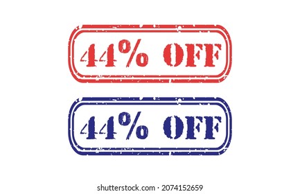 44 % RABATT AUF Stempel-Design | Grunge Gummistempel auf weißem Hintergrund, Vektorgrafik, Sonderpreis-Verkaufsmarke.