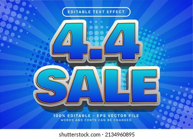 4.4 sale 3d text effect and editable text effect