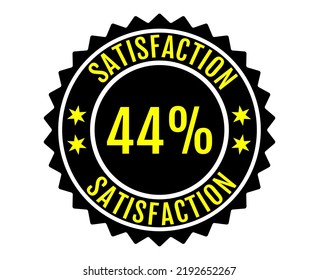 44% Satisfaction Sign Vector transparent background
