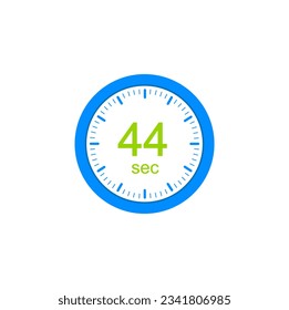 44 second timers Clocks, Timer 44 sec icon.