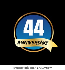44 year anniversary celebration, vector design for celebrations, invitation cards and greeting cards