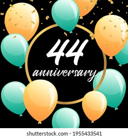 44 year anniversary celebration, vector design for celebrations, invitation cards and greeting cards
