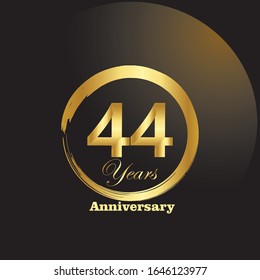 44 Year Anniversary Vector Template Design Stock Vector (Royalty Free ...