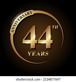 44 Years Anniversary Celebration Anniversary Logo Stock Vector (Royalty ...