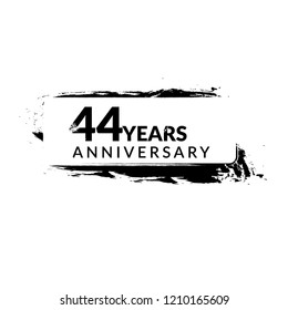 44 years anniversary celebration simple logo